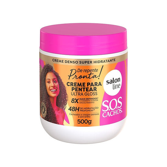 SALON LINE SOS CACHOS  COMBING CREAM ULTRA GLOSS DE REPENTE PRONTA