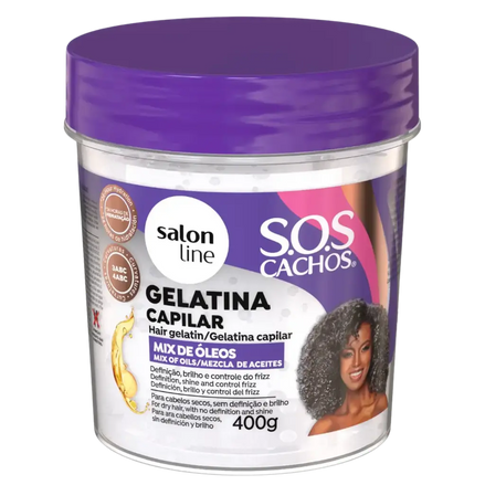SALON LINE SOS CACHOS  HAIR GELATIN OIL MIX