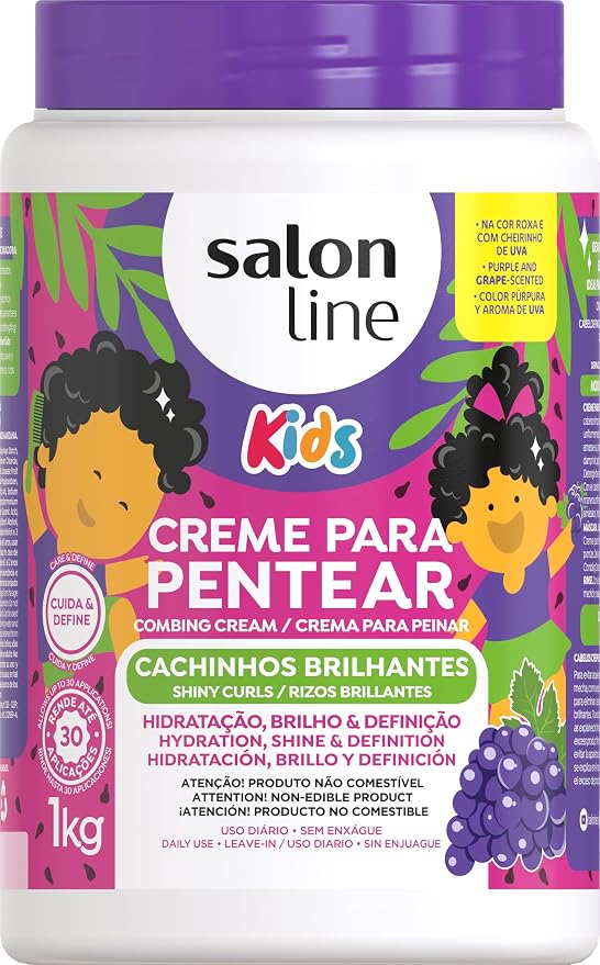 SALON LINE COMBING  CREAM SHINY CURLS  - GRAPE