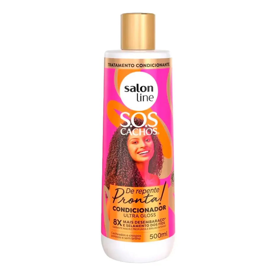SALON LINE SOS CACHOS  CONDICIONER ULTRA GLOSS DE REPENTE PRONTA