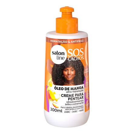 SALON LINE SOS CACHOS  COMBING CREAM MANGO OIL TRAD FRASCO
